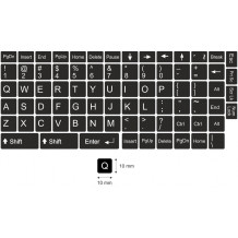 N2 Schwarze Tastaturaufkleber – großes Set - 10:10mm
