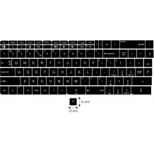 N11 Schwarze Tastaturaufkleber HP – großes Set - 13:13mm