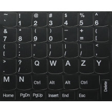 N20 Schwarze Tastaturaufkleber Lenovo – großes Set - 14:14,5mm