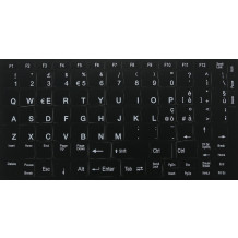 N9 Schwarze Tastaturaufkleber – Italienisch - großes Set - 12:12mm