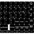 Schwarze Tastaturaufkleber – Französisch