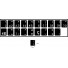 N19 Schwarze Tastaturaufkleber - Portugiesisch – mittel Set - 14:12mm