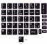 N5 Schwarze Tastaturaufkleber - Französisch – großes Set - 14:12mm