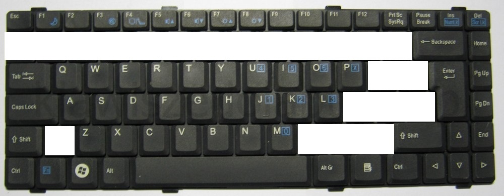 IN12 Touches pour clavier Uniwill P71EN0 Fujitsu Amilo D6680 D8800